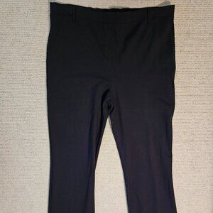 Quince Ultra-Stretch Ponte Straight Leg Pants Black XL Office Casual Classic